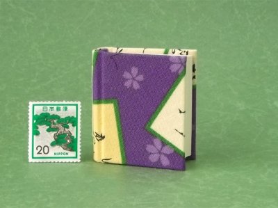 画像2: 【丸背】小倉百人一首豆本(いまひとたびの-紫）