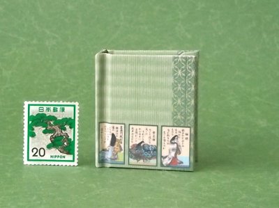 画像2: 小倉百人一首豆本【角背】(畳に７人札）
