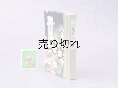 画像3: 和紙表紙の小倉百人一首豆本（夜桜扇）