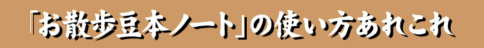 豆本ノートの使い方あれこれ