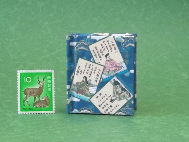 画像2: 【角背】小倉百人一首豆本(夏霞）