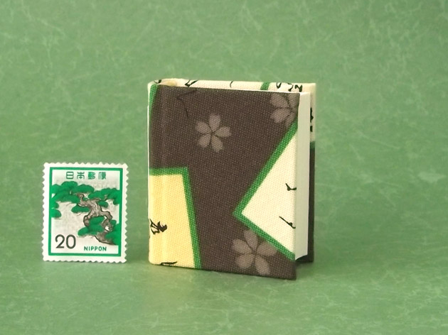 画像2: 【丸背】小倉百人一首豆本(いまひとたびの-茶）